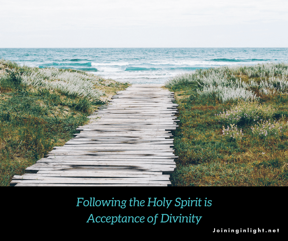 Follow the Holy Spirit is Acceptance of Divinity